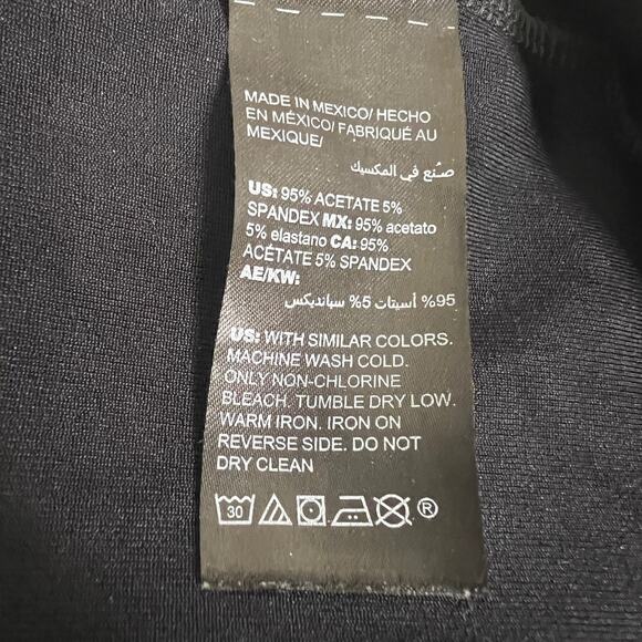 Chicos Travelers Womens Maxi Dress Size 4 (20/22) Black Slinky Knit Asymmetrical - Picture 6 of 6